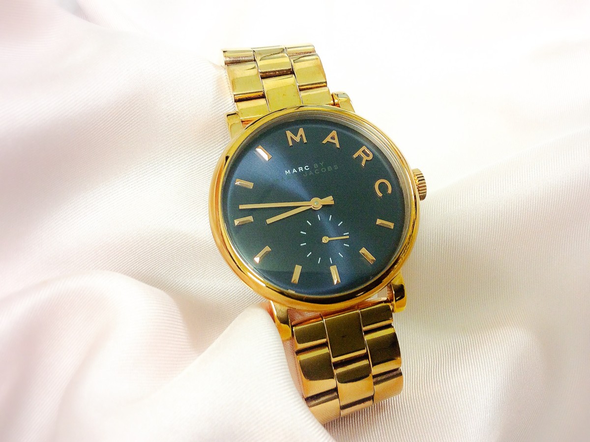 ※値下げしました【美品】マークジェイコブス ゴールド 電池交換&クリーニング済 90aa6f3467ee1d7d113acb6fe517ec